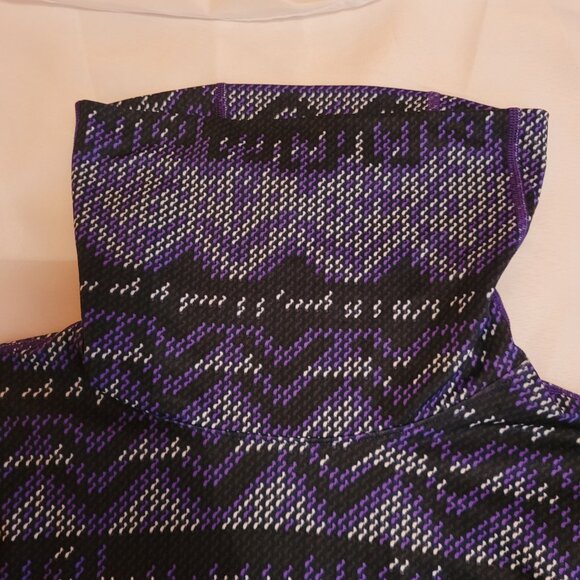 Nike Pro Dri Fit Hyperwarm Women's Purple and Black Turtleneck NWT XL - Picture 9 of 13